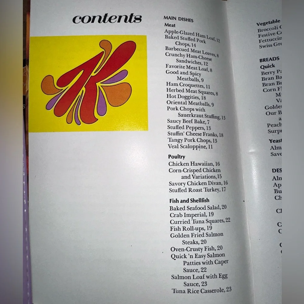 Kay Kellogg's Creative Cookery Vintage Home Cooking Recipes 1960's 70's